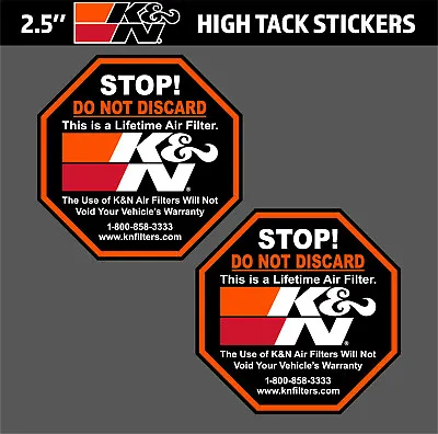 2 K&N Filters Warning Sticker Decal Motocross Atv Vtt Stickers • $2.99