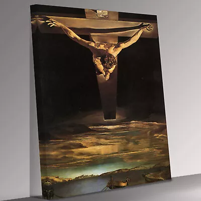 Christ Of Saint John Of The Cross Salvador Dali Canvas Wall Art Ready To Hang • £21.98