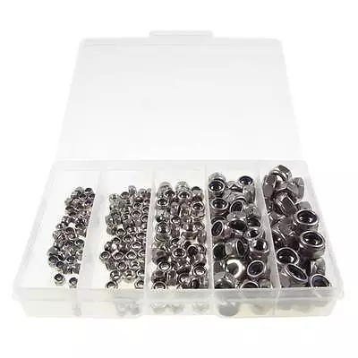Qty 225 Hex Nyloc Nut Kit M4 M5 M6 M8 M10 Stainless Steel 304 Grade SS #185 • $37