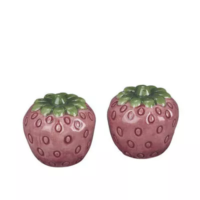 Andrea Sadek Ceramic Strawberry Fruit Salt Pepper Shakers #61391 NIB *SHIP DISC* • $10.39