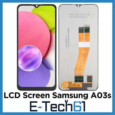 For Samsung Galaxy A03s SM-A037F LCD Screen Touch Digitizer Replacement Black • £12.49