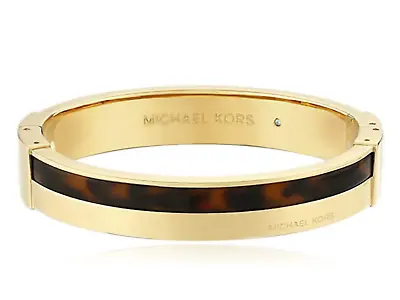 MICHAEL KORS Heritage Maritime Gold & Tortoise Bangle Bracelet MKJ4445710 + BOX • $109.99