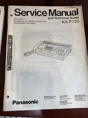 PANASONIC KX-F120 KXF120 FAX MACHINE Service Manual FROM THE USA **ORIGINAL** • £23.28