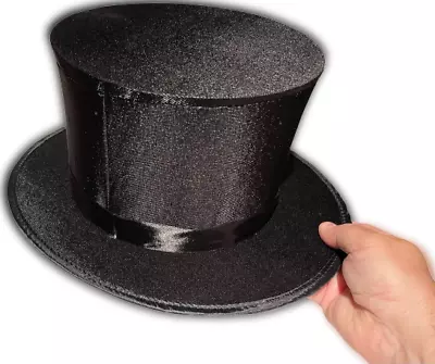 MAGICIAN SECRET COMPARTMENT TOP HAT Black Spring Folding Magic Trick Prop Pop Up • $38.95