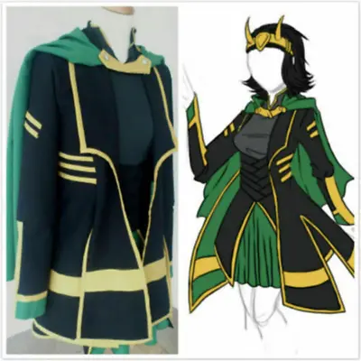 New Thor The Avengers Loki Laufeyson Uniform Outfit Cosplay Costume Custom Made • £57.60