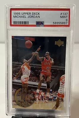 1995 Upper Deck #137 Michael Jordan Chicago Bulls HOF PSA 9 MINT • $37.95