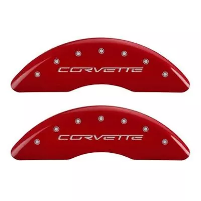 MGP 4 Caliper Covers Engraved Fit Front & Rear C6/Corvette Red Finish • $299.27