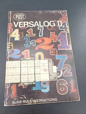 Post VERSALOG II Slide Rule Instructions Book Paperback 1970 Vintage Original • $19.99