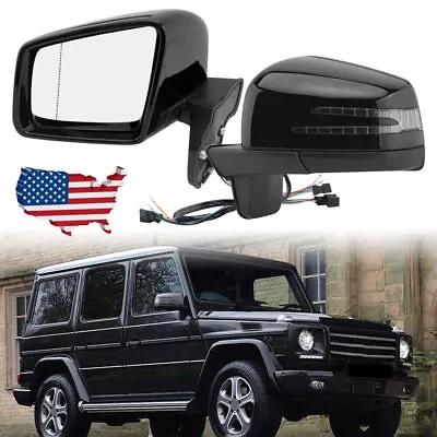 Pair Side Door Mirror Set For Mercedes Benz W463 G Class G500 G63 G550 G65 Black • $192.74