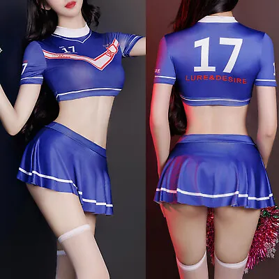 Sexy Women Uniform Football Cheerleader Costume Carnival Cheerleading Outfits • £8.39
