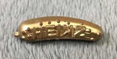 Vintage Miniature Gold HEINZ PICKLE Plastic Pin Pinback  Advertising Promotional • $5.99