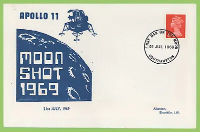 G.B. 1969 Apollo 11 Moon Shot  First Man On The Moon Commemorative Cover • £2.25