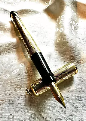 Vintage OMAS E.E. Ercolessi (Wet Noodle) Gold-filled 'Safety' Fountain Pen • $356.13