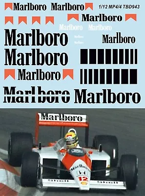 1998 1/12 Water Decals For McLaren MP4/4 Senna Prost X Meng Model Decal TBD943 • £19.57