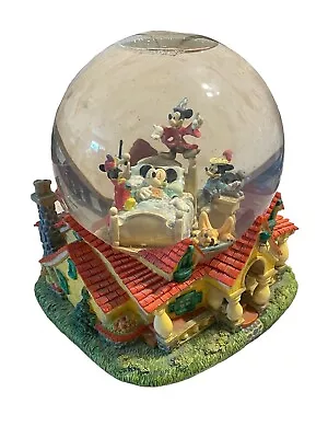 Vintage Walt Disney Mickey Through The Years SnowGlobe When You Wish Upon A Star • $24.99
