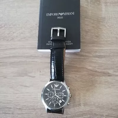 Emporio Armani AR2447 Mens Watch Leather Strap Used • £25