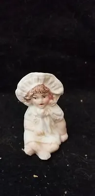 Antique Miniature Bisque Piano Baby With Bonnet • $24.99