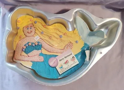 Vtg Wilton Character Merry Mermaid Cake Pan 2105-6710 W/ Insert In VG/Exc Cond! • $24.99