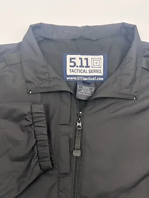 5.11 TACTICAL Windbreaker Long Sleeve Jacket Mens Large Black Full Zip Pockets • $19.99