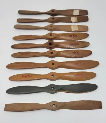 Vintage Top Flight And Others Wooden  Model Airplane Propeller Props Lot Qty 10 • $24.95