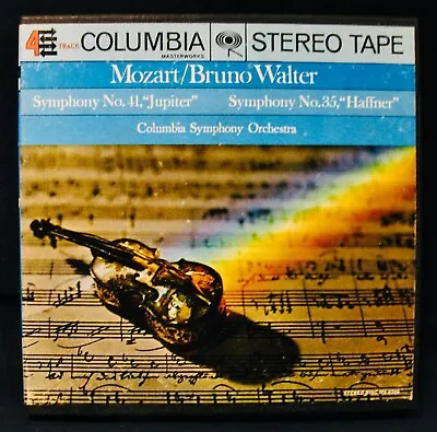 MOZART: Symphony No. 41 & 35~Walter~Reel To Reel Tape~COLUMBIA~4 Track~7 1/2  • $39.99