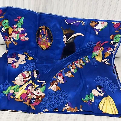 VTG Disney Snow White & The Seven Dwarfs The Evil Queen Fabric 22x55  T1 • $25.99