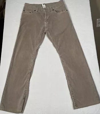True Religion Jeans Men's 36 Low Rise Straight Beige  Corduroy Stretch Y2K • $39.95