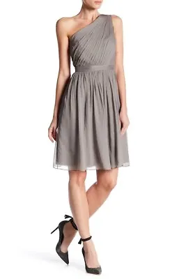 J CREW  KYLIE  Chiffon BRIDESMAID/WEDDING Dress GRAPHITE SHORT NEW WITH TAGS !  • $38.49