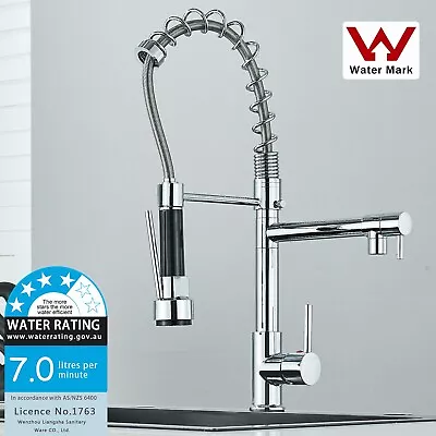 WELS Chrome Kitchen Tap Pull Out Mixer Taps Sink Basin Faucet Vanity 360° Swivel • $63