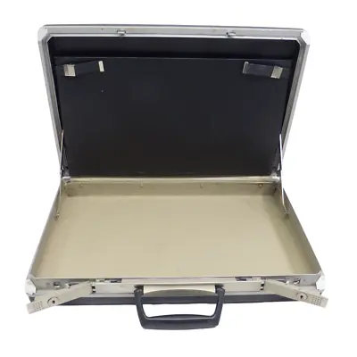 Samsonite Briefcase Attaché Mid Century MCM Black Slim 3.5  Inch Hard Side Vtg • $56.93