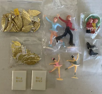 Mixed Lot Of Vintage Cake & Cupcake Toppers/Decorations Skaters Bibles Ballerina • $14.05