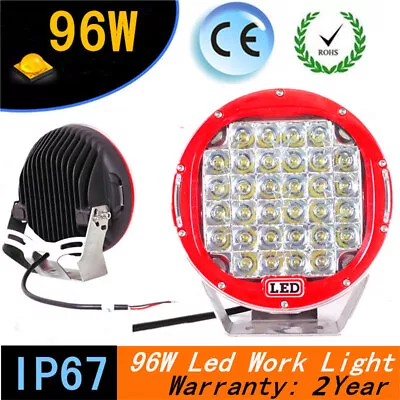 2 X 9inch 96W CREE LED 4x4 DRIVING LIGHT OFF ROAD ROUND SPOT LIGHT WORK CAR LAMP • $170.10