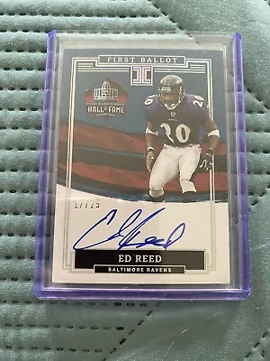 2022 Panini Impeccable Ed Reed Hall Of Fame On Card Auto /25! Ravens! Signed! SP • $94.99