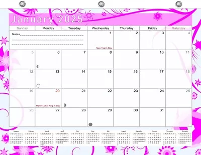 2025 Calendar 12 Months Student Calendar / Planner For 3-Ring Binder - V010 • $12.99