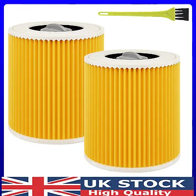 2x Quality Cartridge Filter For Karcher Wet & Dry Hoover Vacuum Cleaners • £9.98