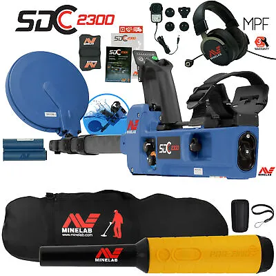 Minelab SDC 2300 Metal Detector W/ Pro Find 35 Pinpointer & Carry Bag • $3252.99