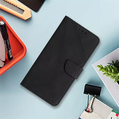 Retro Stripe Wallet Flip Case Cover For Xiaomi Redmi A2+ 12C Note 12S Note 12 4G • $14.01