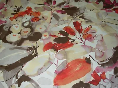 10 Yds Regal Faux Suede Joy Modern Floral Watercolor Upholstery Fabric For Less~ • $115