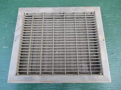 Vintage Tin Floor Heat Vent Grille Grate 12X14 With  Louvers • $49.95