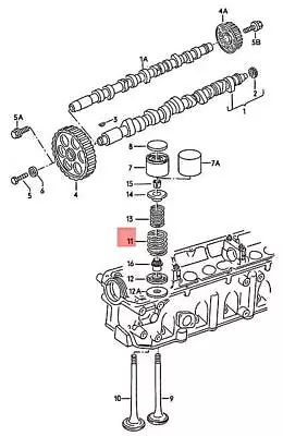 Genuine VW AUDI SEAT 50 Caddy Citi Golf Valve Spring Outer 078109623A • $21.02