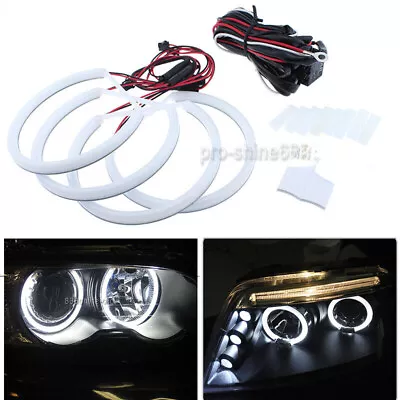 131MM X 4 White Cotton LED SMD Angel Eye Halo Rings Bulb Light For BMW E46 A • $39.98