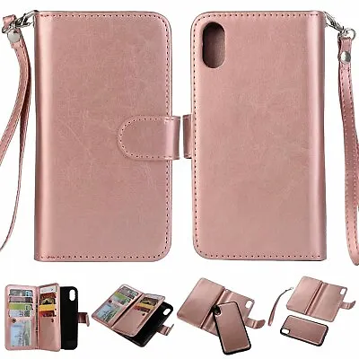 $17.89 • Buy For IPhone 13 12 11 Pro Max XR 7 8+ Removable Magnetic Leather Wallet Case Cover
