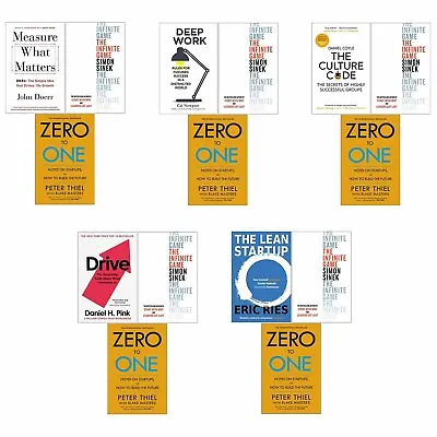 The Infinite Game Zero To One 3 Books Collections Set Measure Deep Work Drive • $38.86