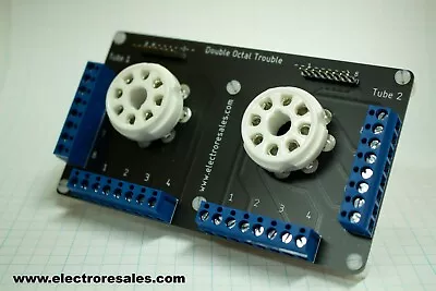 Double 8 Pin Tube Socket PCB Ready Built - Great For Experiments & Prototyping   • $28.49