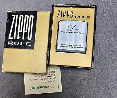 RARE McDONNELL DOUGLAS ZIPPO RULE  TAPE MEASURE IN BOX • $64.95