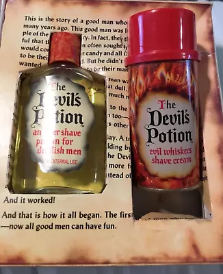 Vintage  The Devil's Potion Aftershave Shave Cream For Devilish Me 4fl.oz Ea • $100