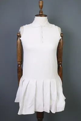 THOM BROWNE Nwe York White A-Line Tennis Polo Short Dress Size 160 • £135.11