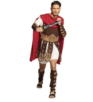 Roman Centurion Costume Mens Gladiator Soldier Warrior Ancient Adult Fancy Dress • £19.99