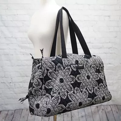 ❤️ VERA BRADLEY Blanco Bouquet Triple Compartment Laptop Tote Weekender Black • $63.99