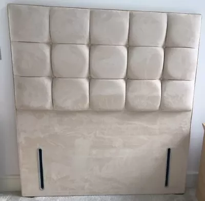£290 • Buy Hypnos Grace Full Depth Headboard, Small Double, Faux Suede, 3 Matching Cushions